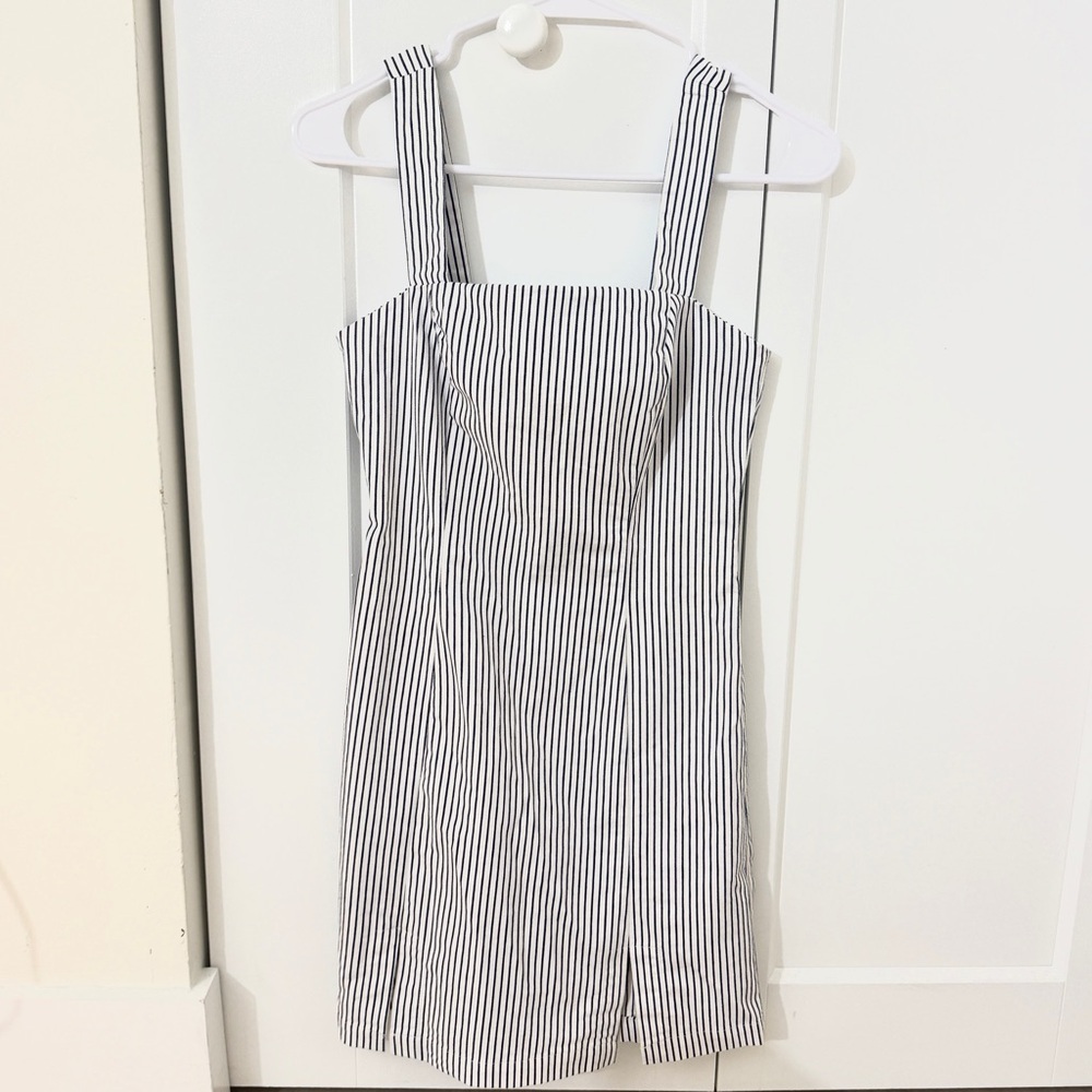 Forever 21 Black and White Striped Mini Dress